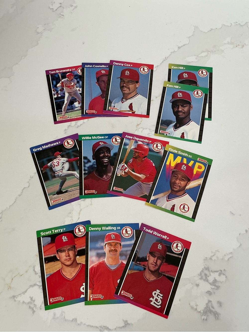 Baseball Trading Cards 89 Russ St. Louis Cardinals Lot of 12